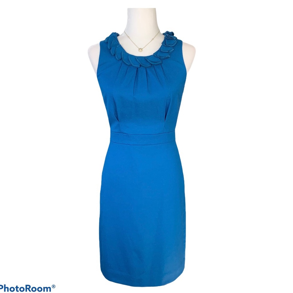J. Crew Factory Suiting Cyan Leigh Sheath Dress